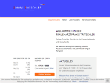 Tablet Screenshot of frauenarztpraxis-tritschler.de
